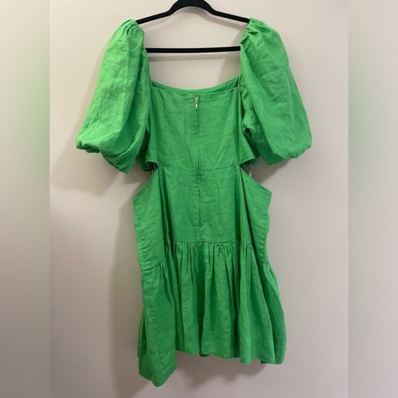 NWT Lilly Pulitzer Kylanne Balloon
Sleeve Linen Mini Dress in Gecko Green - 16 - Picture 11 of 17